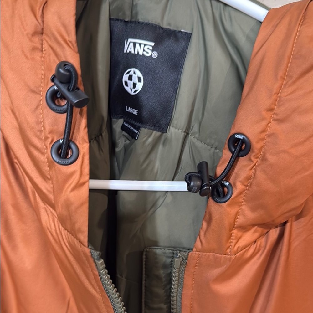 Vans women’s Quilted Jacket - Orange and Green - Picture 8 of 8